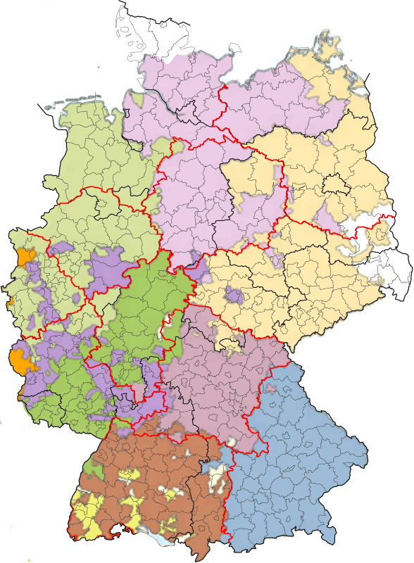 neugegliederte Bundeesländer und Topografie